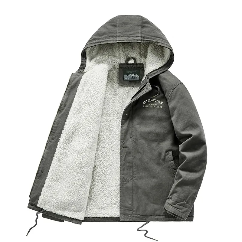 Outerwear Fleece Jacket New Military Cotton Coats Men's Windbreaker Hooded Mens Winter Jackets Clothing Thick Warm Male Parkas