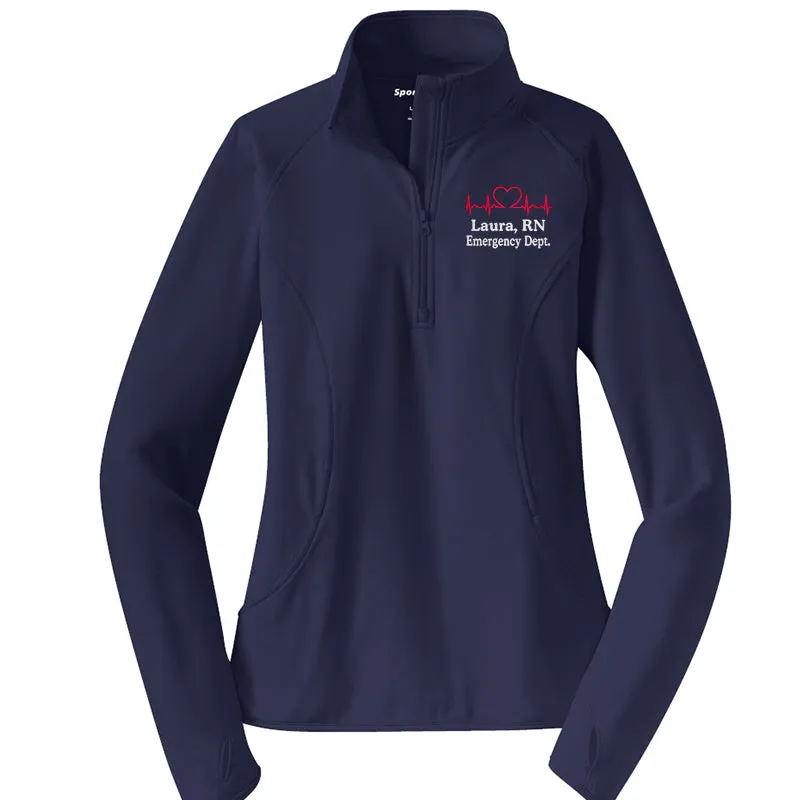 OVERSTOCK | LST850 Ladies Sport-Wick® Stretch 1/2-Zip Pullover