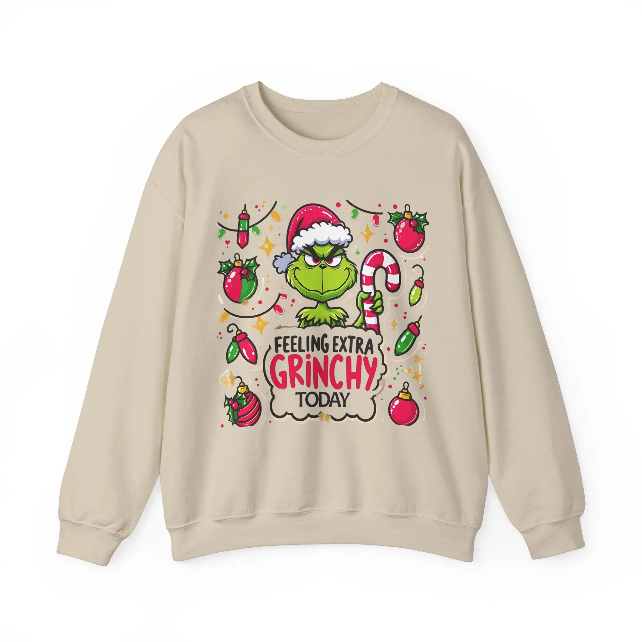 Princess Grace Feeling Extra Grinchy Crewneck Sweatshirt  Merry Holiday Humor Sweater