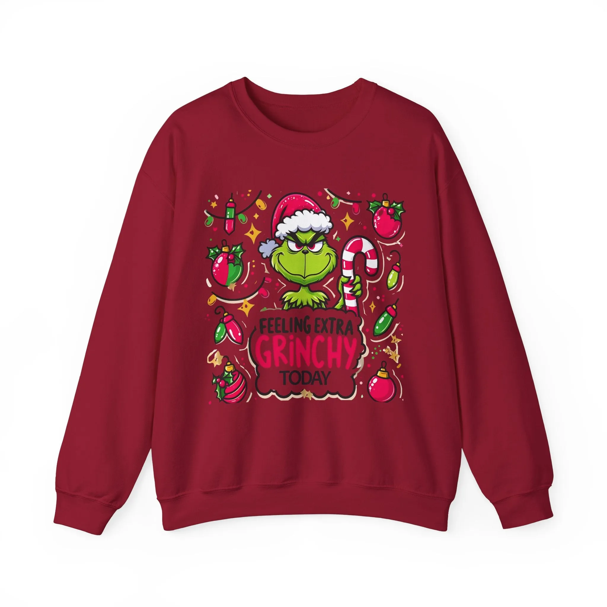 Princess Grace Feeling Extra Grinchy Crewneck Sweatshirt  Merry Holiday Humor Sweater