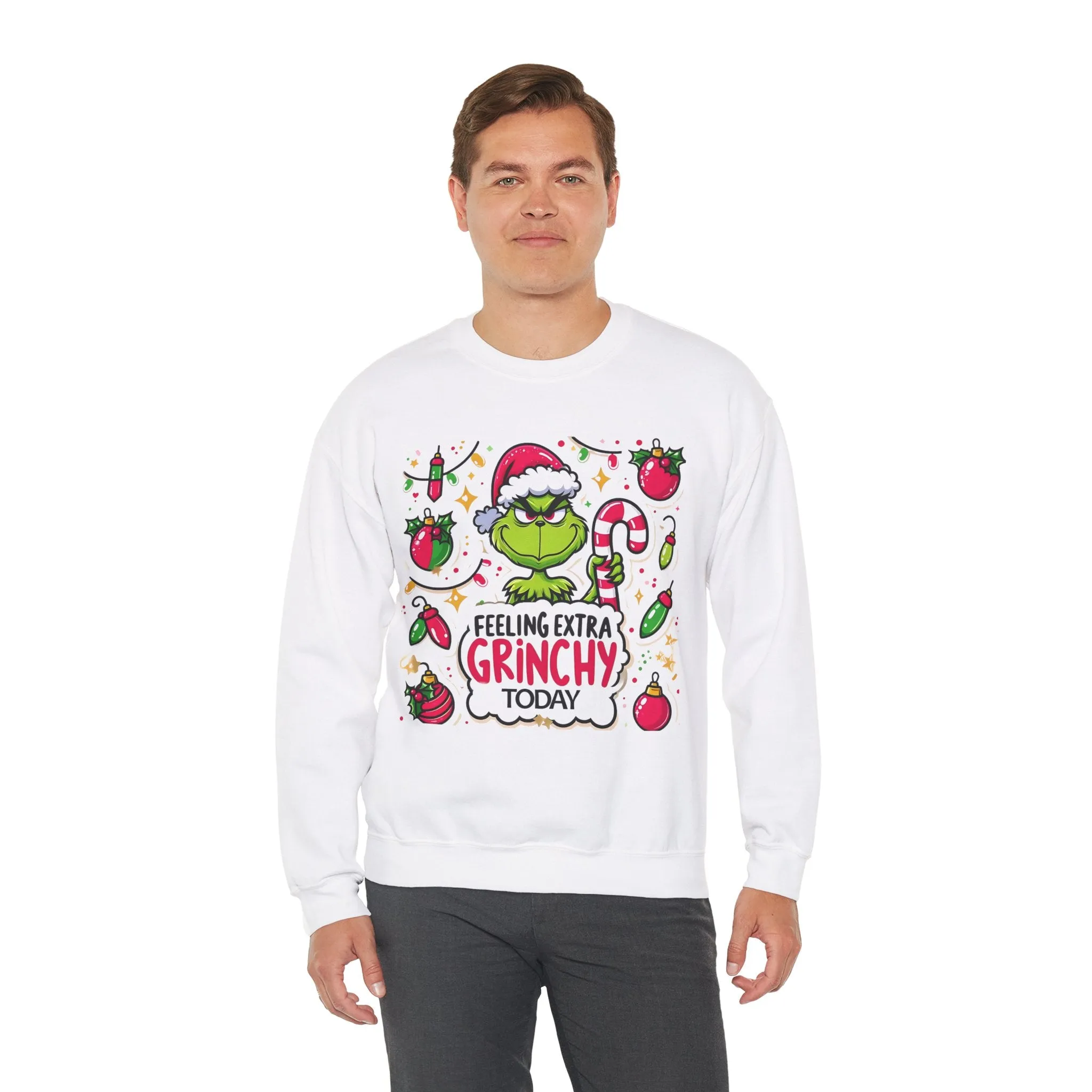 Princess Grace Feeling Extra Grinchy Crewneck Sweatshirt  Merry Holiday Humor Sweater