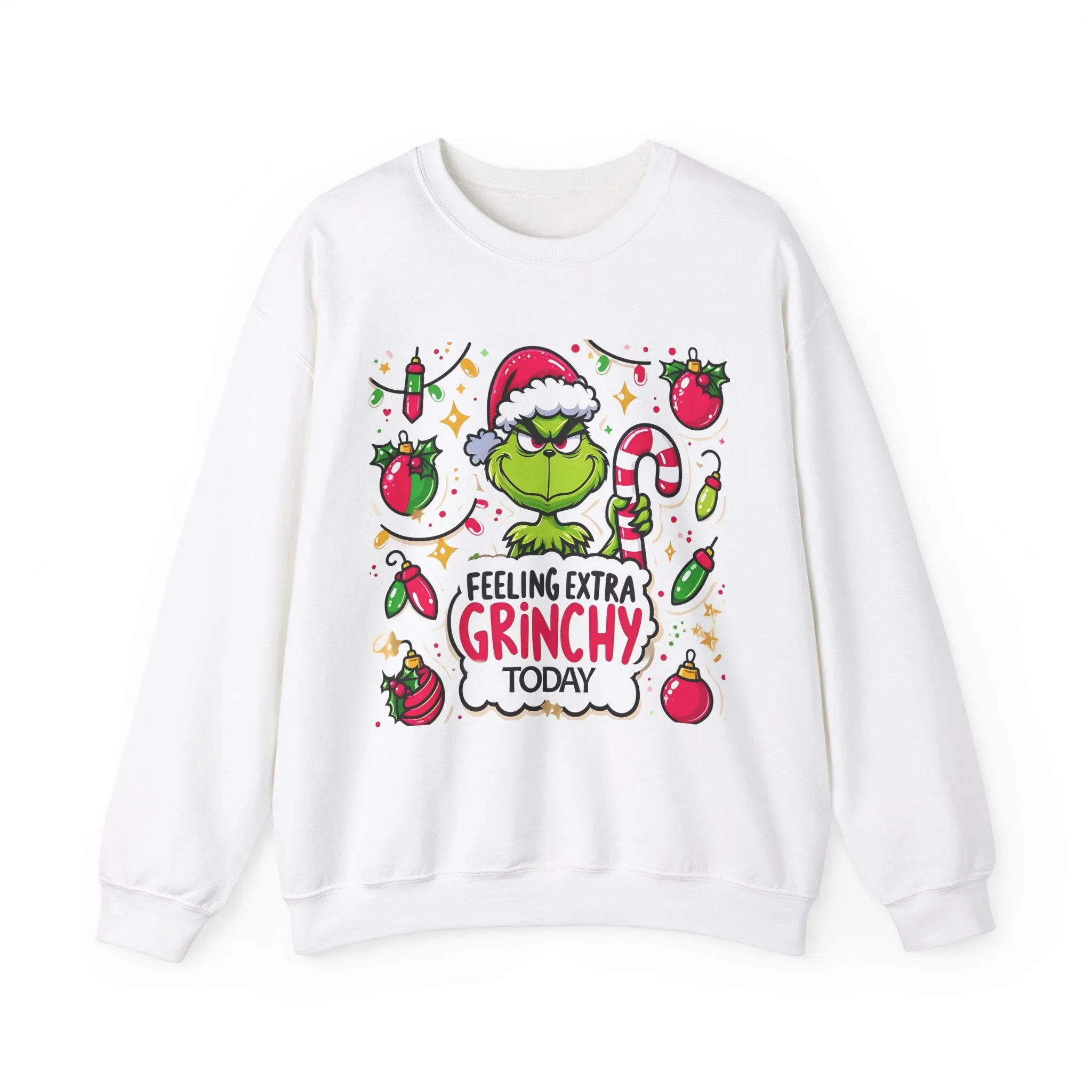 Princess Grace Feeling Extra Grinchy Crewneck Sweatshirt  Merry Holiday Humor Sweater