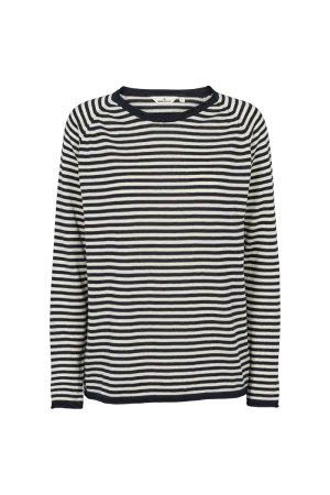 Soya Mini Stripe - Navy/Whisper White