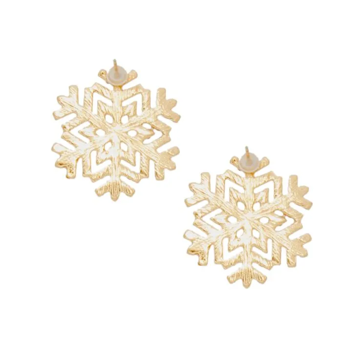 Stud Radiating Snowflake Red Green Earrings Women