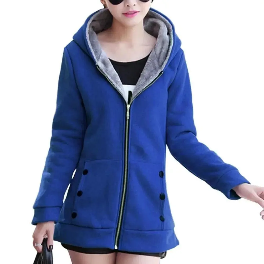 Thick Warm Cardigan Sweater Hooded Jacket