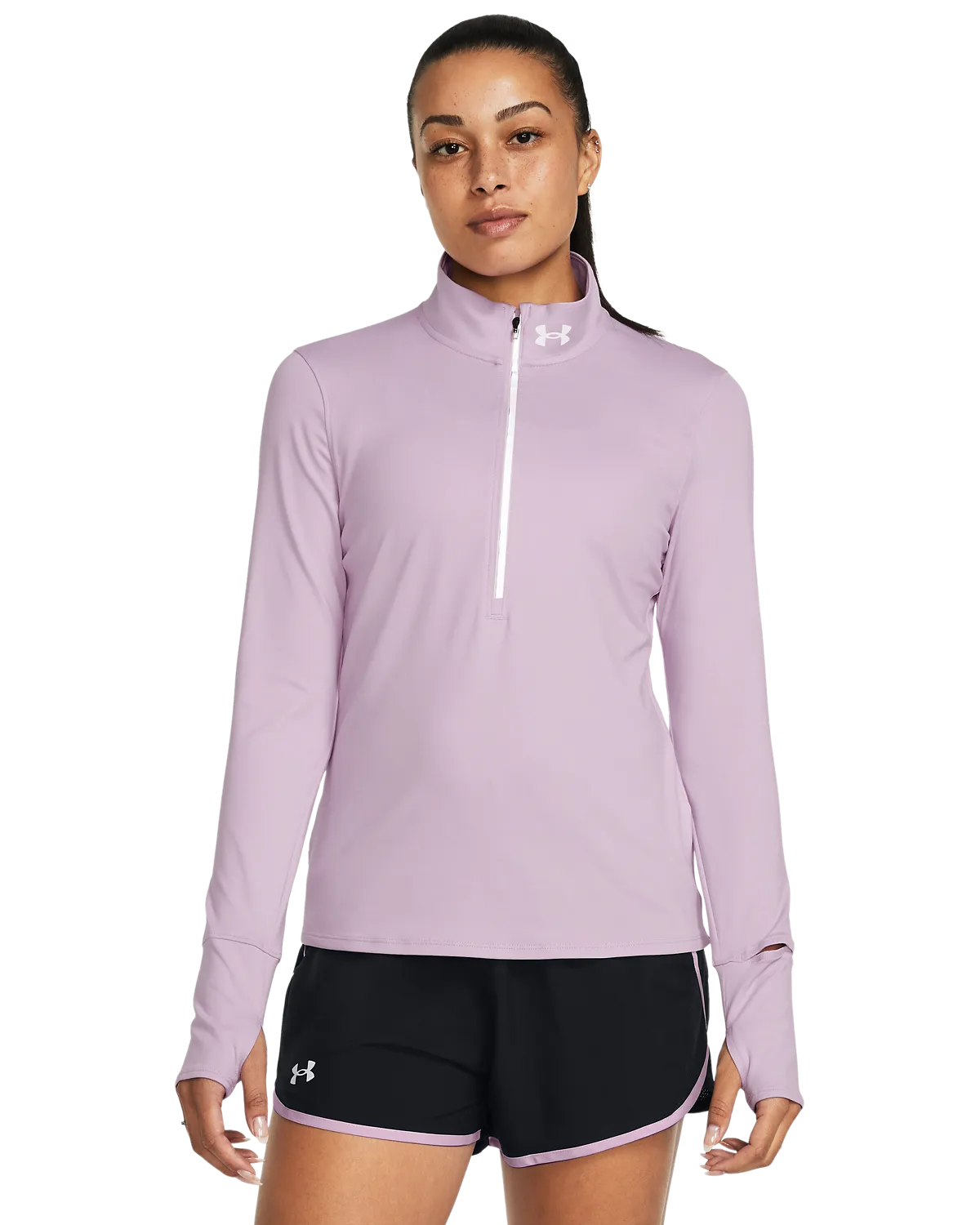 UA Qualifier Run 1/2 Zip W - Light Purple