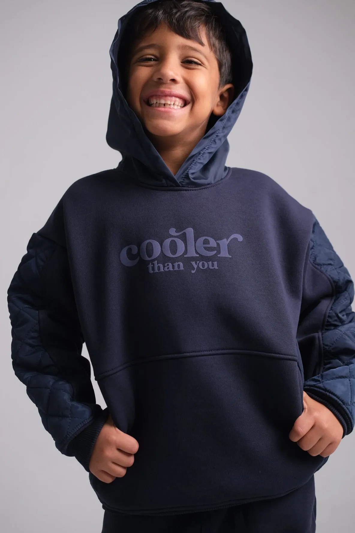 Unisex Navy "Cooler Than You" Long-Sleeved Hoodie