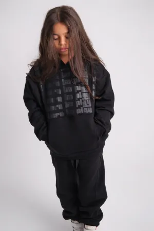 Unisex "Born To Play" Black Long-Sleeved Hoodie