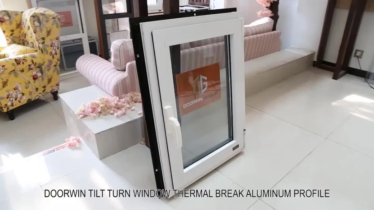 White Aluminum Tilt Turn Casement Windows in accordance to America Building Code by Doorwin on Alibaba