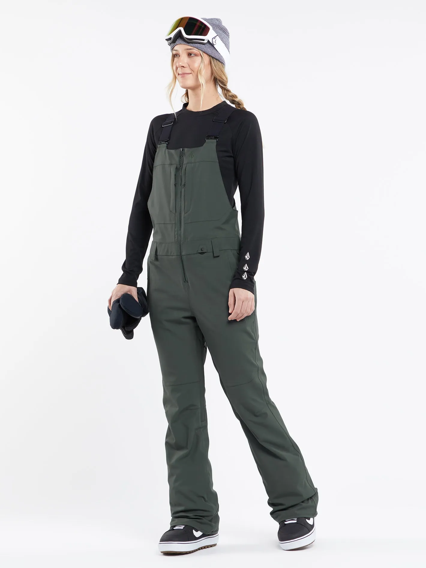 Womens Swift Bib Overalls - Eucalyptus