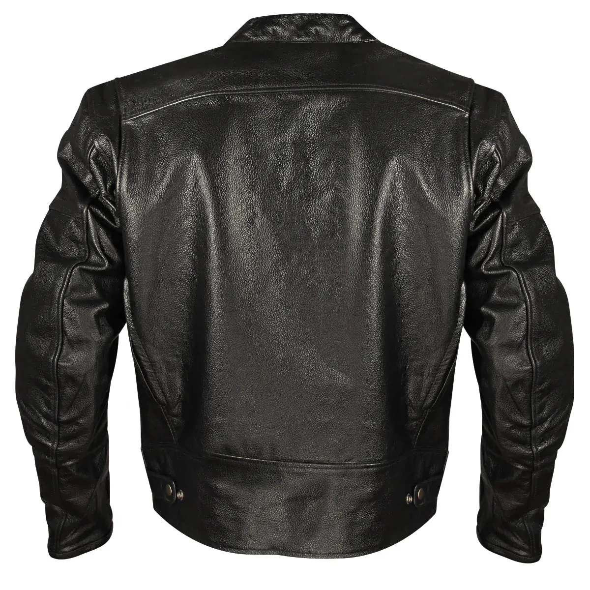 Xelement XSPR105 Men's 'The Racer' Black Armored Leather Racing Jacket